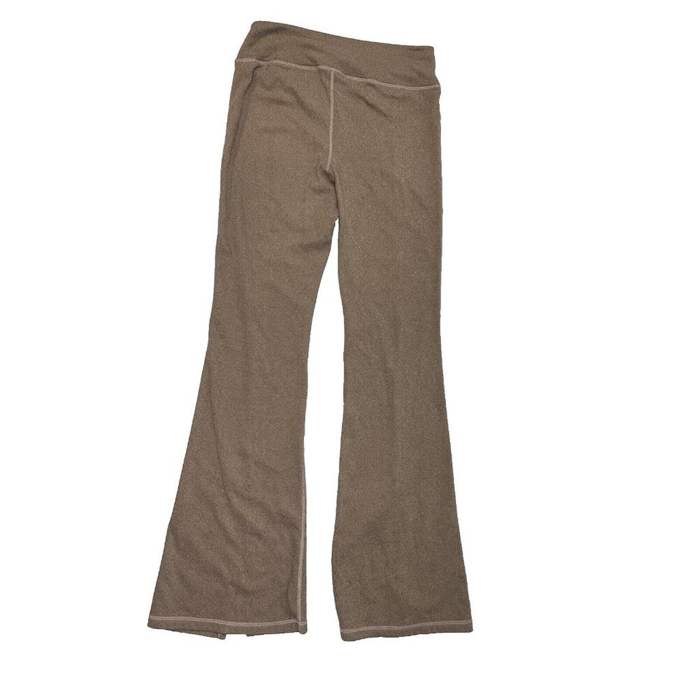MONO B WOMEN BRUSHED RIBBED FLARE LEGGINGS RIB-FRONT SLIT SIZE M PULL ON - Picture 14 of 16